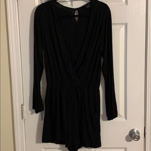 Black Longsleeve Romper